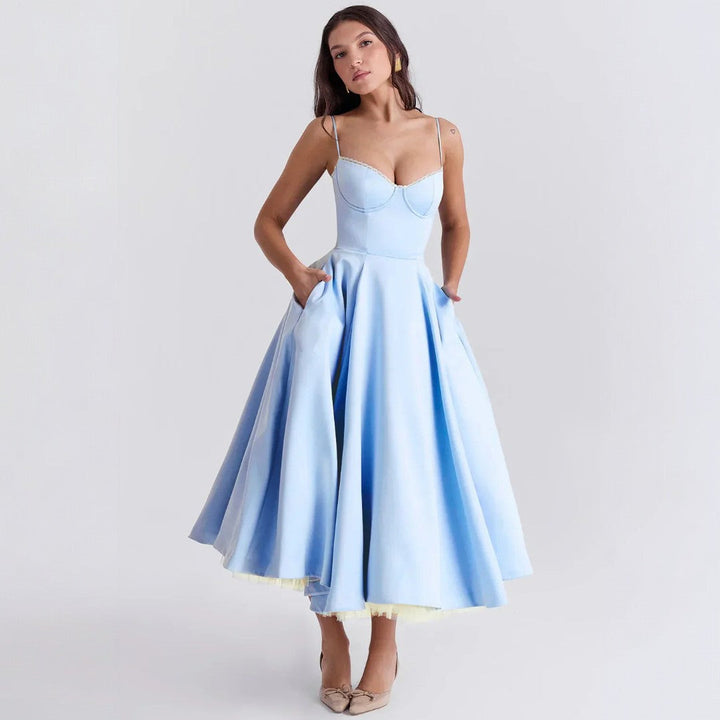 Britta – Midikleid aus Luxus – Produktansicht 2