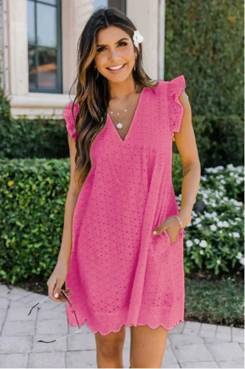 2-in-1 Sommerkleid mit integrierten Shorts und Taschen – Lianne