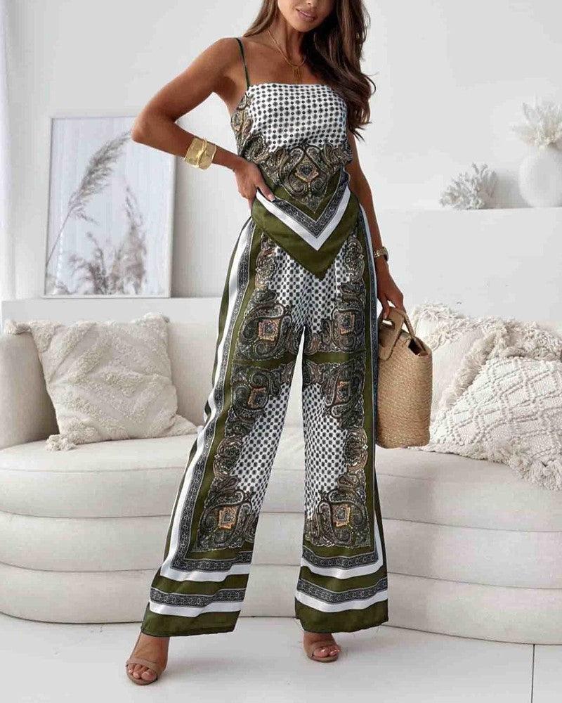 Lilly – Zweiteiliges Set elegant mit top mit Schnürung und Hose urlaubsbereit – Produktansicht 12