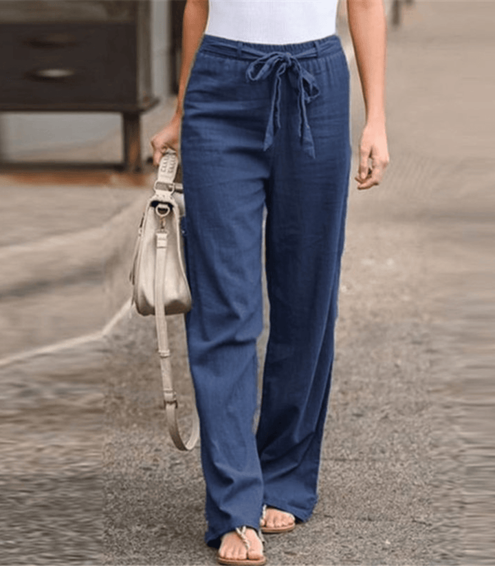Ida – Damen-Relaxhose mit Kordel und elastischem Bund – Produktansicht 4