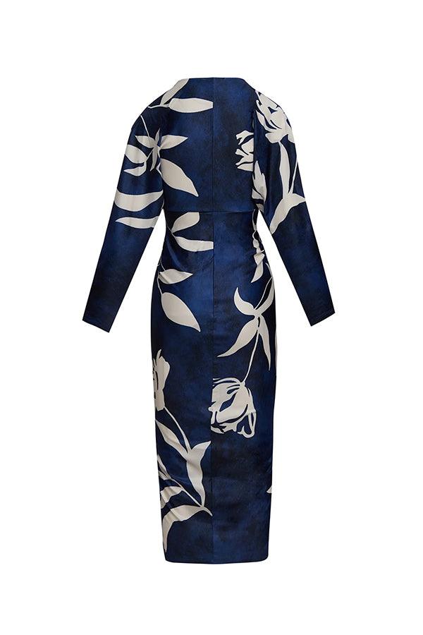 Monika – Midikleid mit Dolman mit Print einzigartig Sommersonne – Produktansicht 21