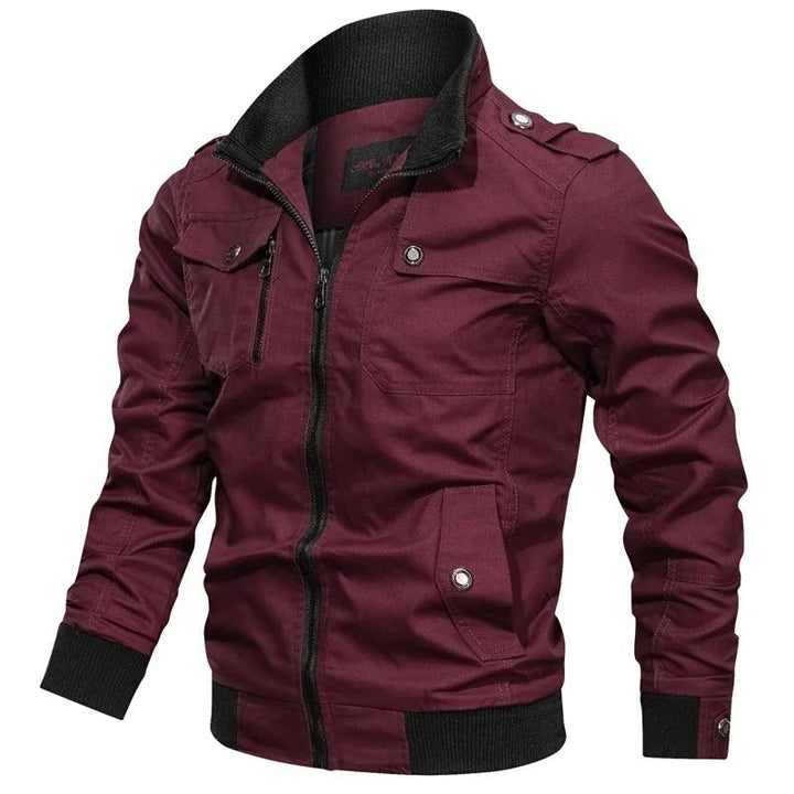 Herren Sommerjacke mit Kragen und Motorrad-Look – Vince
