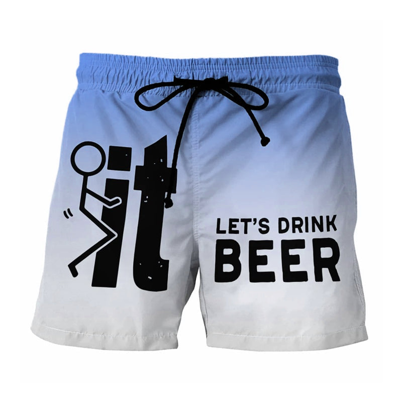 Hawaii Herren Badeshorts mit elastischem Bund – Fabio