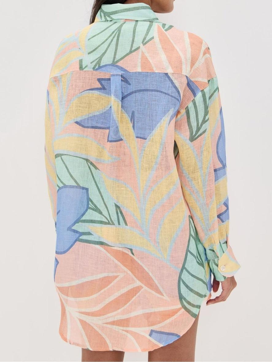 Karin – Kurzes Set mit Print Foglie tropisch – Produktansicht 5