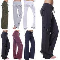 Damen Bootcut Cargo Hose mit Taschen – Isabella