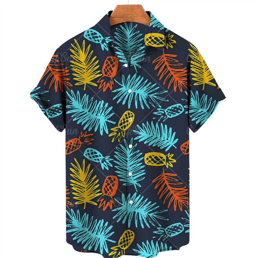 Tropisches Hawaii-Hemd mit kurzen Ärmeln – Mateo