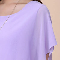 Damen Chiffon Bluse mit Rüschenärmeln – Ariana