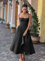 Elegantes Midi-Abendkleid mit Plisseesaum – Amara
