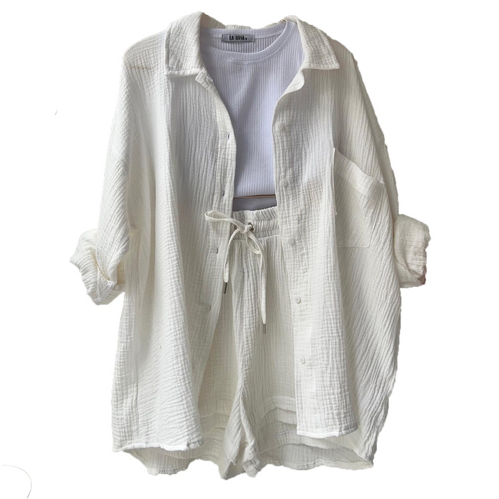 Atmungsaktives Baumwoll-Co-Ord Set Damen – Maris