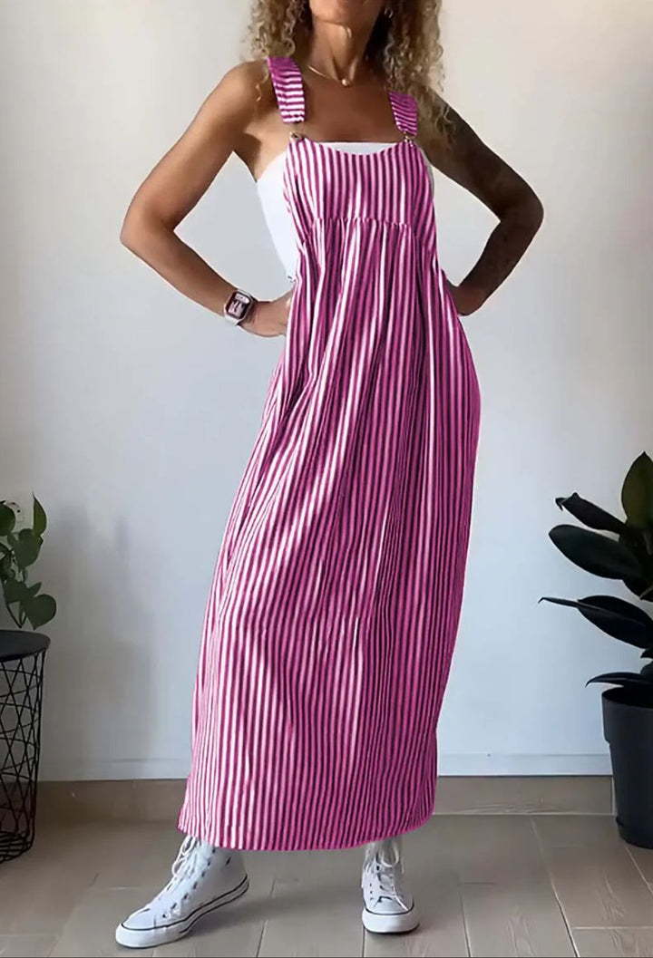 Stilvoller Gestreifter Casual Jumpsuit mit Komfort-Schnitt – Liana