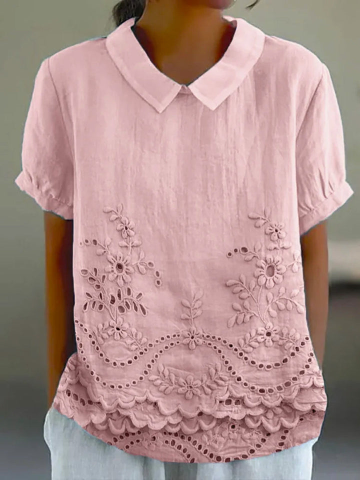 Tabea – Bluse mit Blumenstickerei – Produktansicht 1