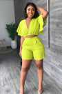 Trendiges Sommer-Zweiteiler Set mit Falten-Design – Marlene