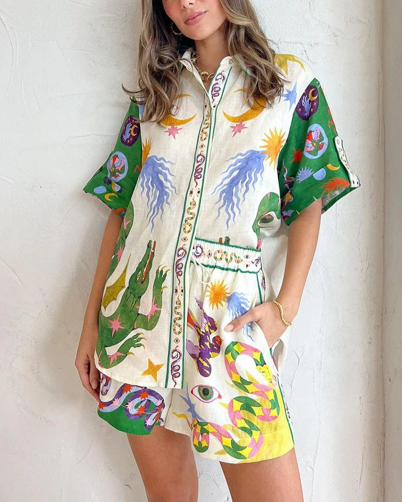 Zweiteilige Sommer-Set Damen mit Farbe und Komfort – Mira