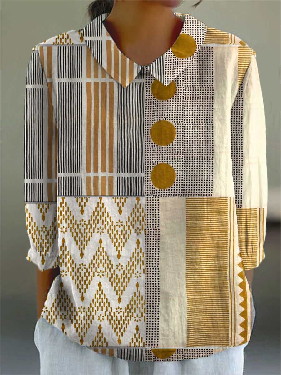 Hannah-Rose – Künstlerische Bluse mit Print – Produktansicht 1