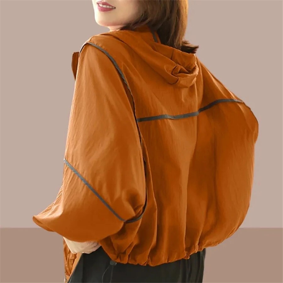 Luftige Damen Sommer Hoodie Jacke mit Oversized Passform – Zoë