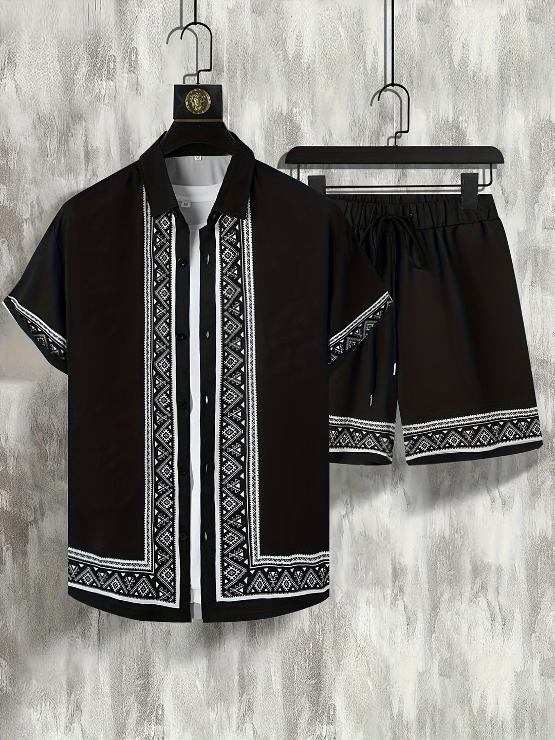 Boho Sommer Set Herren Zweiteilig Shirt und Shorts entspannt - Malik
