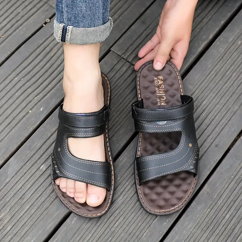 Stilvolle Herrensandalen mit Absatzriemen – Strider