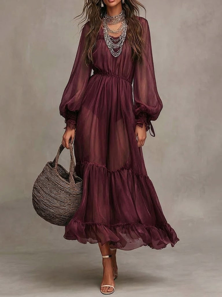 Ella – Midikleid elegant mit V-Ausschnitt – Produktansicht 3