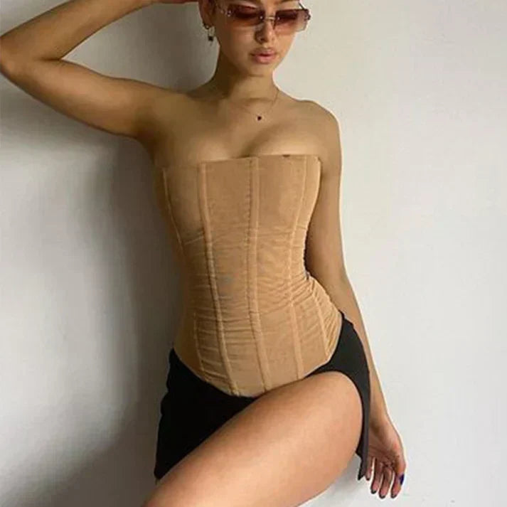 Mesh Slimming Korsett Top – Caia
