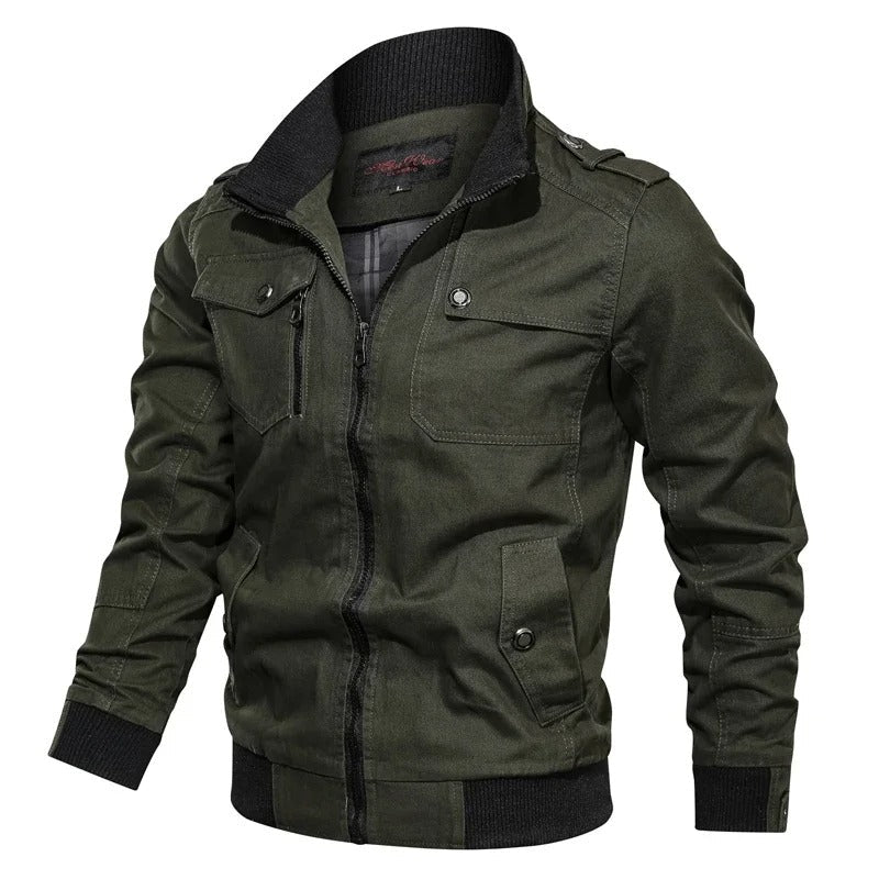Herren Sommerjacke mit Kragen und Motorrad-Look – Vince