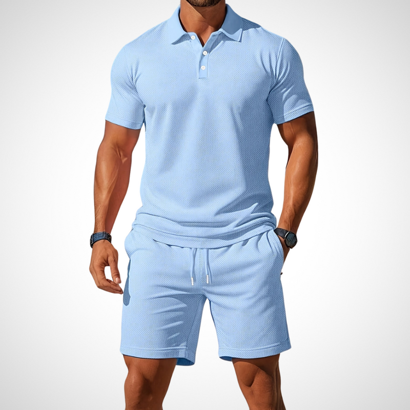 Lässiges Poloshirt- und Shorts-Set für Herren – Enrico