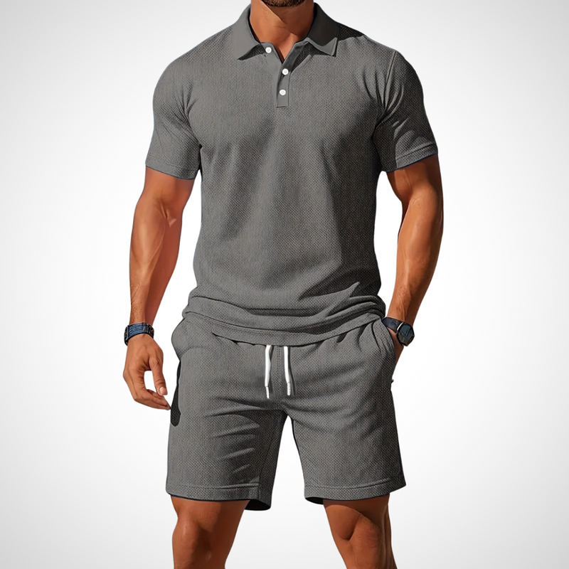 Lässiges Poloshirt- und Shorts-Set für Herren – Enrico