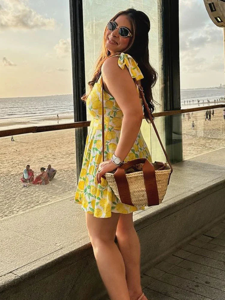 Sommerkleid mit Zitronenprint – Lianne