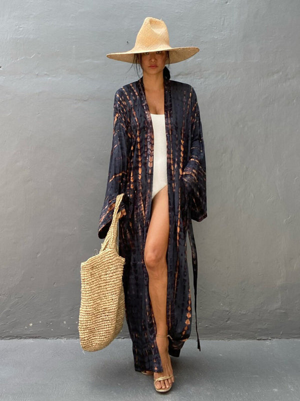 Gewebter Kimono mit Bindegürtel – Leona