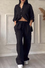 Zweiteiliges Leinen Damen Sommeroutfit – Alina