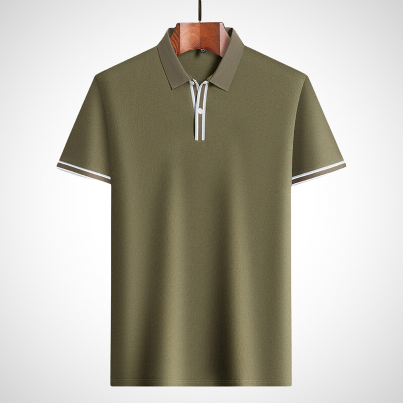 Klassisches Kurzarm-Poloshirt mit Kontrastdetails – Fabian