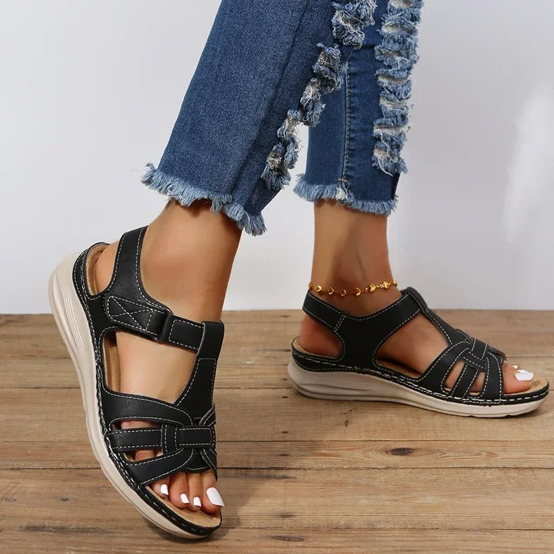 Orthopädische Ledersandalen für Damen – Emilia