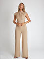 Luftiger Damen Jumpsuit mit Weiten Beinen und V-Ausschnitt – Maribel