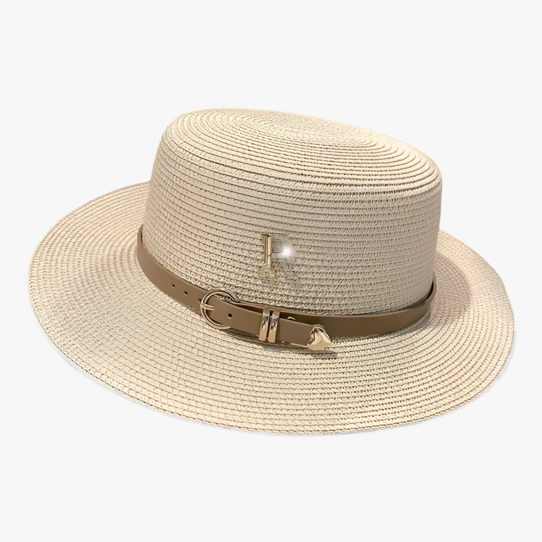 Damen Strohhut mit flacher Krone – Aurelle