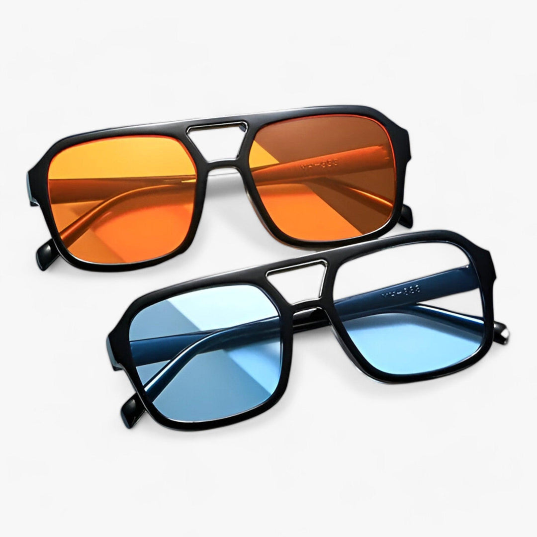 Vintage Oversized Sonnenbrille mit Eckigem Rahmen – Spectra