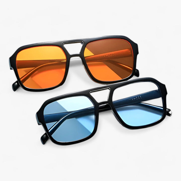 Vintage Oversized Sonnenbrille mit Eckigem Rahmen – Spectra