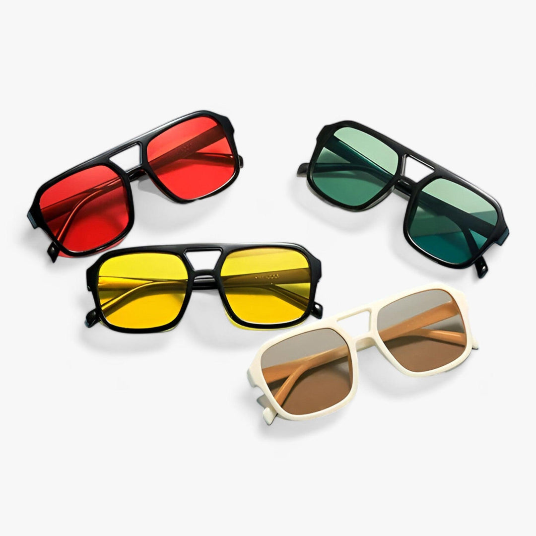 Vintage Oversized Sonnenbrille mit Eckigem Rahmen – Spectra