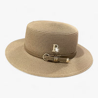 Damen Strohhut mit flacher Krone – Aurelle