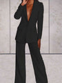 Damen Business-Zweiteiler mit Blazer & Weitbein-Hose – Emilia