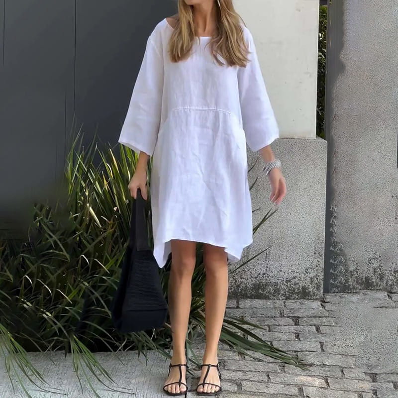 Luftiges Sommerkleid mit lockerer Passform & praktischer Tasche – Malia