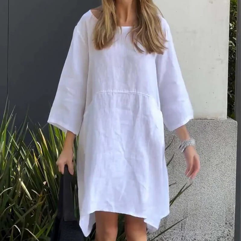 Luftiges Sommerkleid mit lockerer Passform & praktischer Tasche – Malia