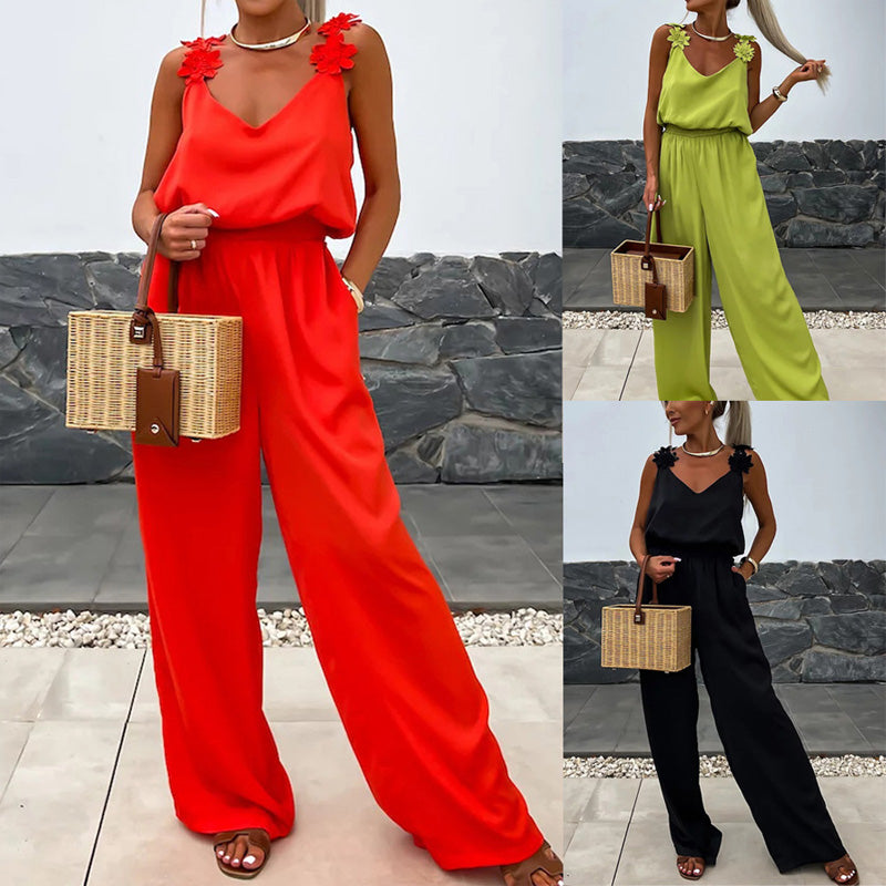 Luftige Sommer-Jumpsuit mit Weiten Beinen – Jasmin