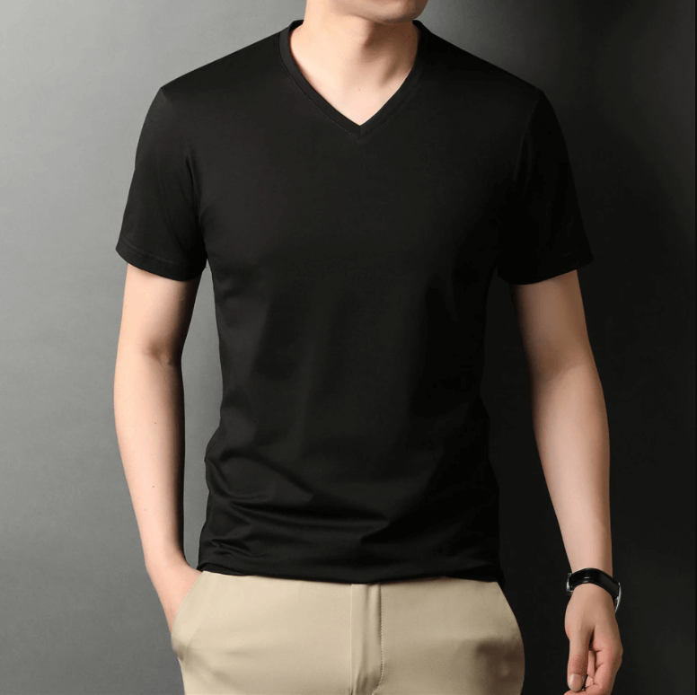 Slim Fit V-Ausschnitt T-Shirt Herren – Bequem & Alltagstauglich – Jonas