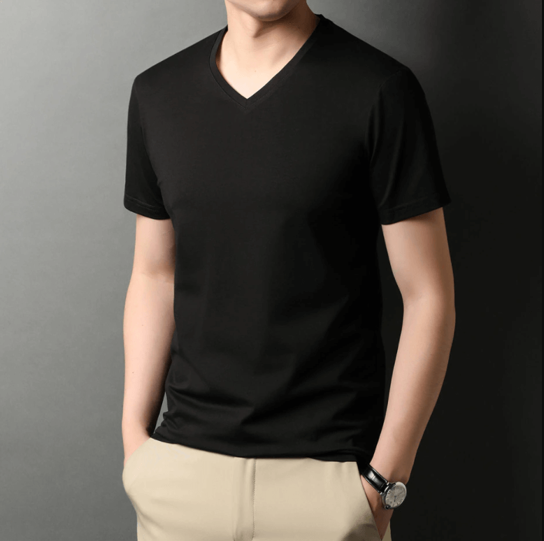 Slim Fit V-Ausschnitt T-Shirt Herren – Bequem & Alltagstauglich – Jonas