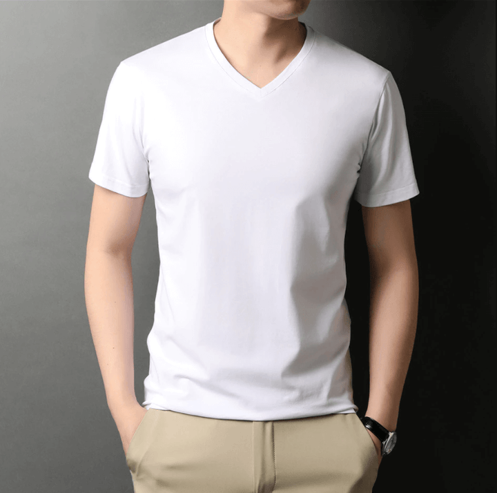 Slim Fit V-Ausschnitt T-Shirt Herren – Bequem & Alltagstauglich – Jonas