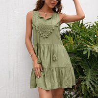 Ärmelloses Sommerkleid mit V-Ausschnitt – Lina