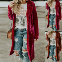 Damen Samt-Duster-Mantel – Valentina