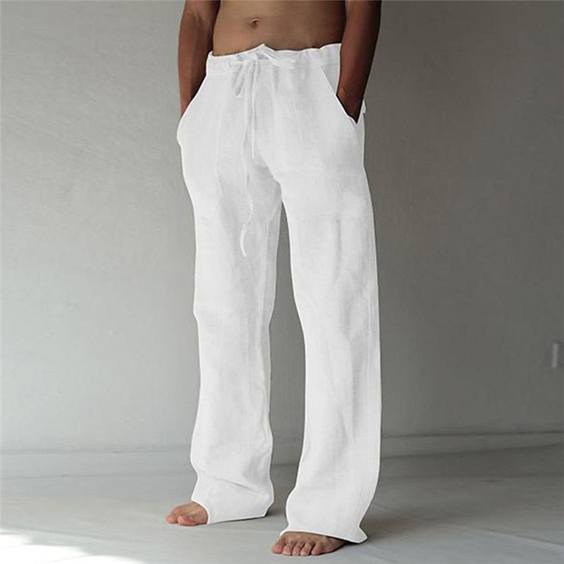 Lässige Herren Leinenhose mit weitem Schnitt für den Sommer – Elias