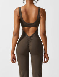 Rückenfreier Jumpsuit mit Schlaghose – Liv