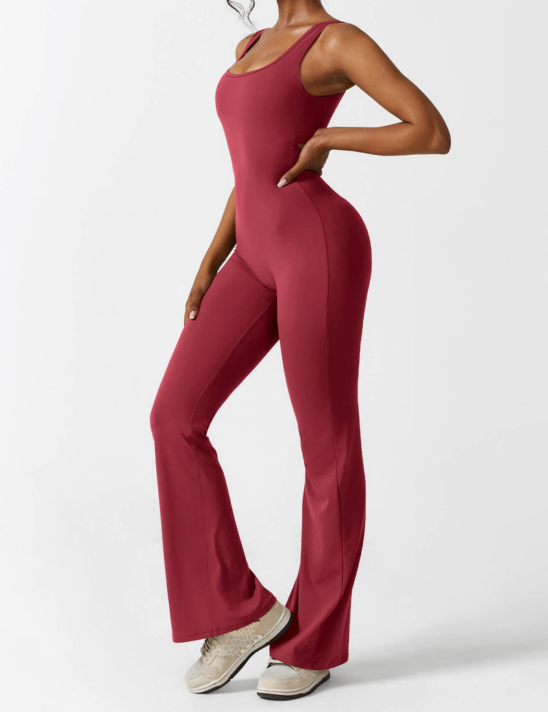 Rückenfreier Jumpsuit mit Schlaghose – Liv